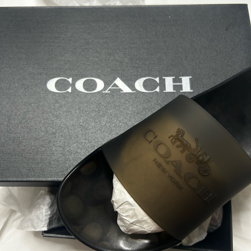 Coach Black Slide Sandals